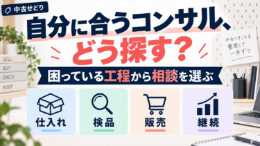 困っている工程から自分に合うせどりコンサルを探す